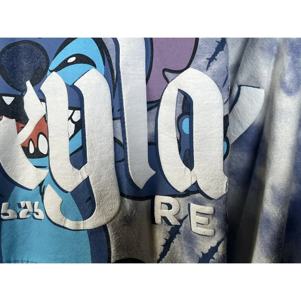 Disney Spirit Jersey Shirt Womens Large Blue Tie‎ Dye Stitch Disneyland 626